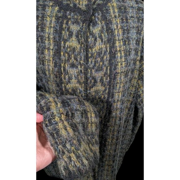 Vintage Lineamaglia Italian Alpaca Mohair Earth Tone Cardigan Size Large - Picture 5 of 9